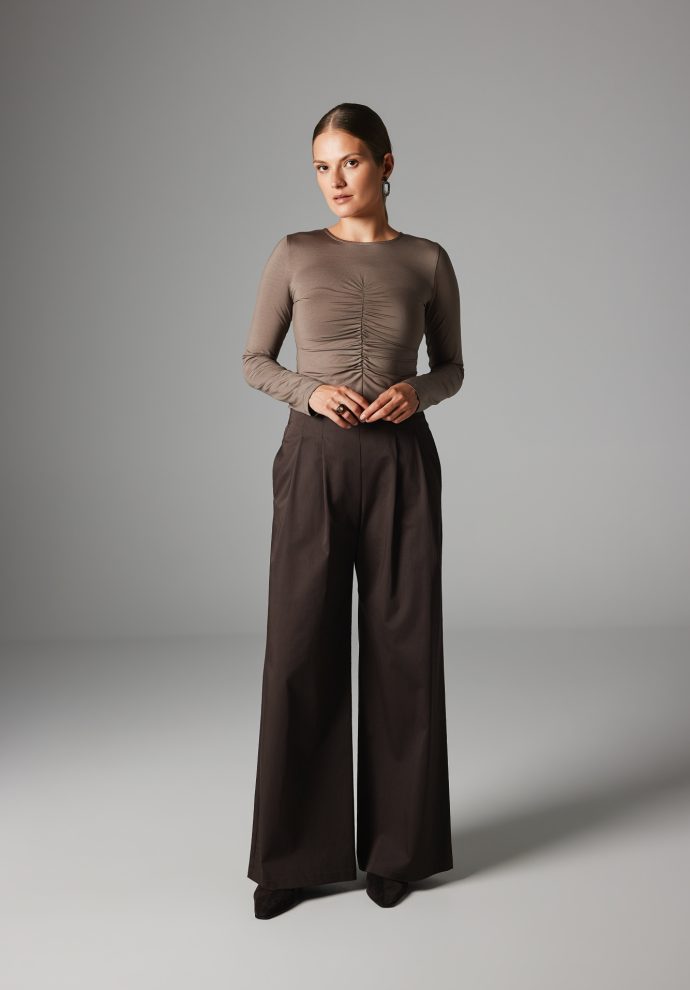 BLUZKA FLORA TAUPE