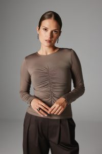BLUZKA FLORA TAUPE