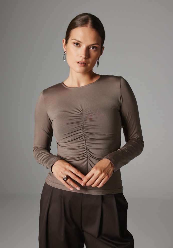 BLUZKA FLORA TAUPE