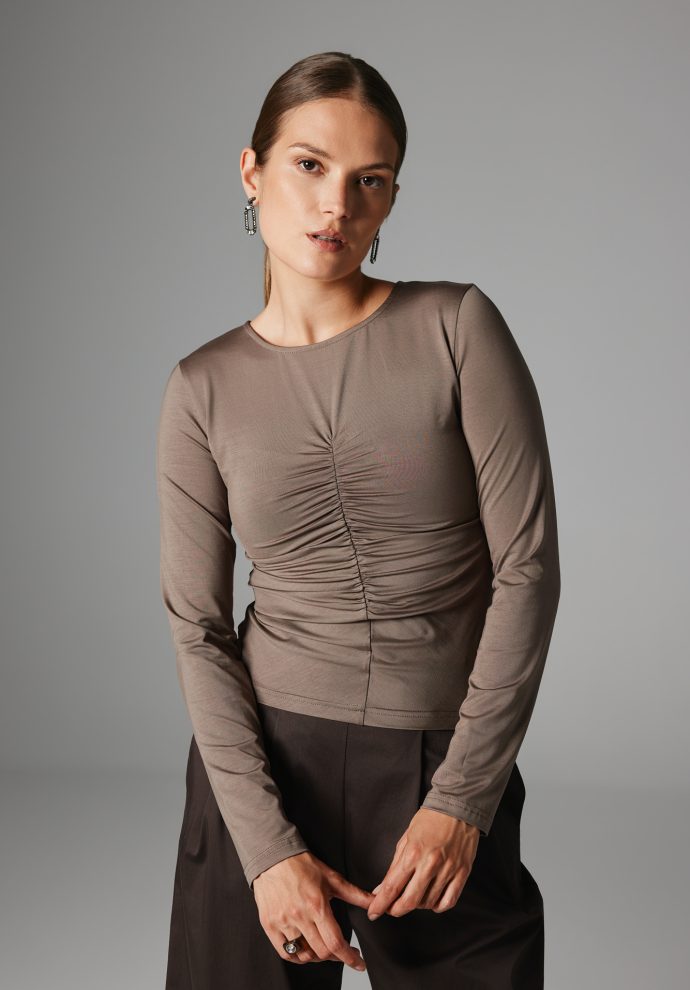 BLUZKA FLORA TAUPE