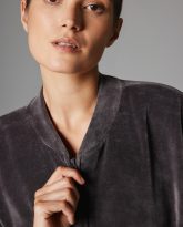 WELUROWA BLUZA NELLI ANTRACYT