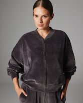 WELUROWA BLUZA NELLI ANTRACYT