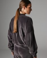 WELUROWA BLUZA NELLI ANTRACYT