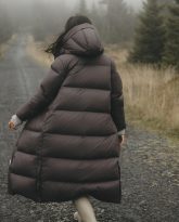 puchowy płaszcz malmo czekoladowy