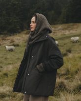 wełniana balaclava adele brązowa