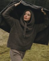 wełniana balaclava adele brązowa