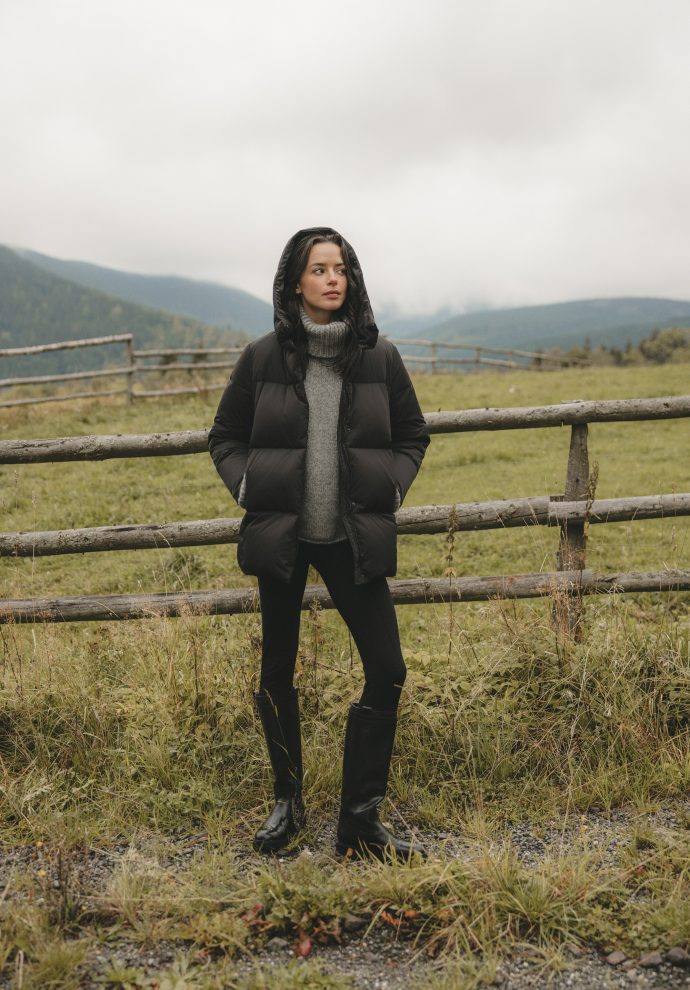 PUCHOWA KURTKA ALASKA CZARNA