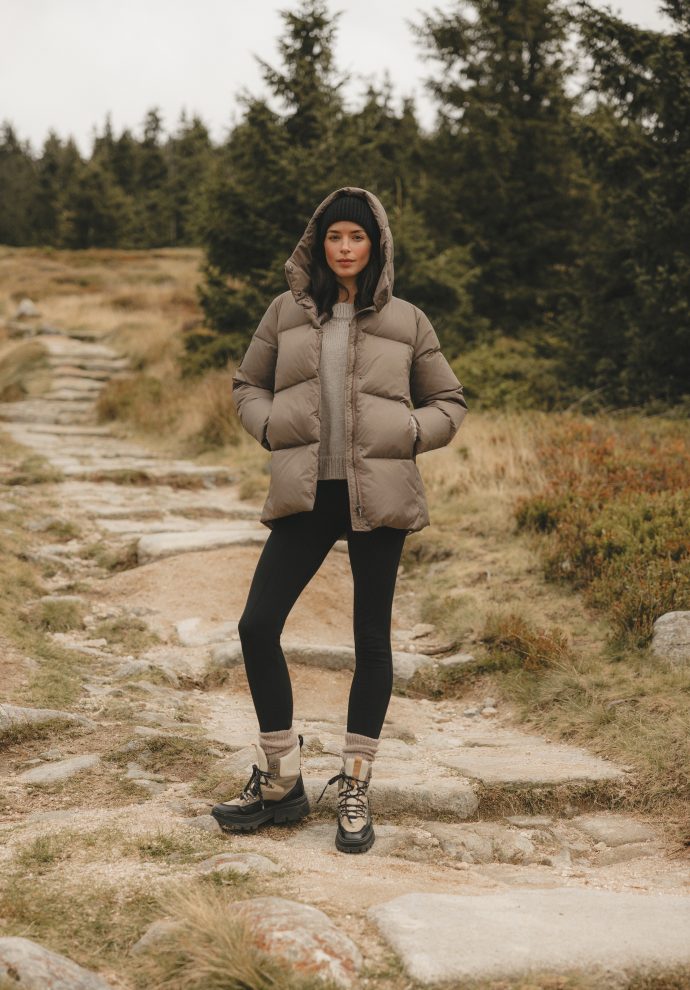 puchowa kurtka alaska taupe