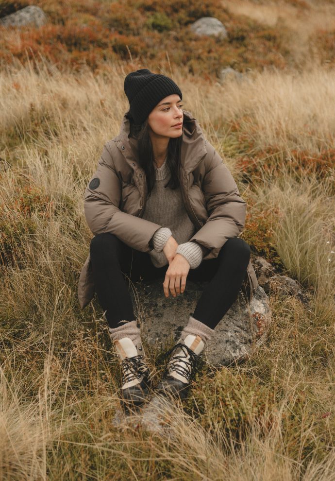 puchowa kurtka alaska taupe