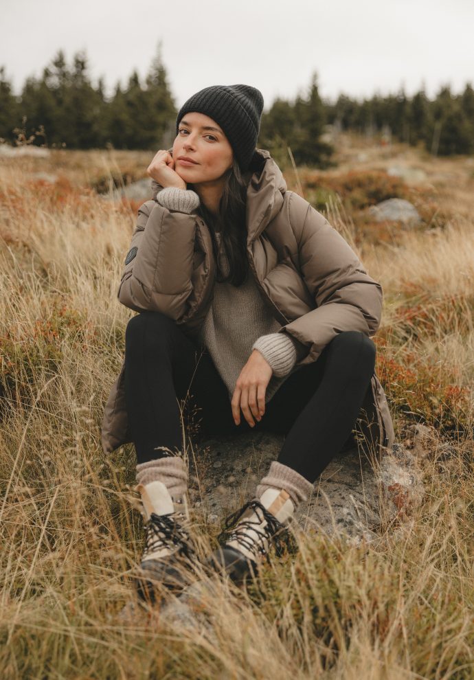 puchowa kurtka alaska taupe