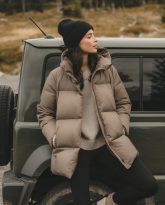 puchowa kurtka alaska taupe