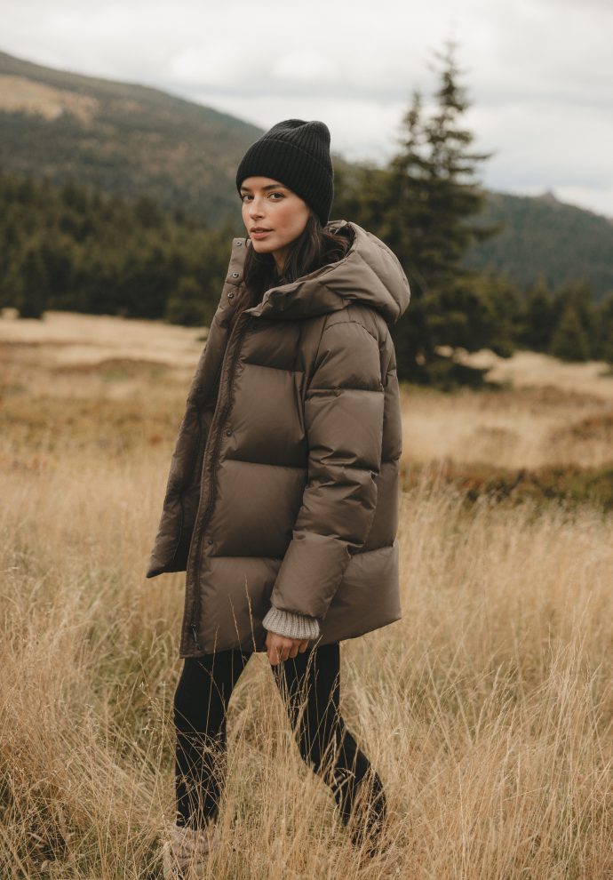 puchowa kurtka alaska taupe