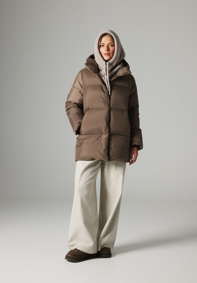 puchowa kurtka alaska taupe