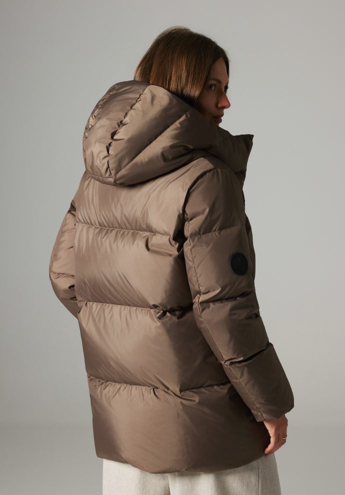 puchowa kurtka alaska taupe