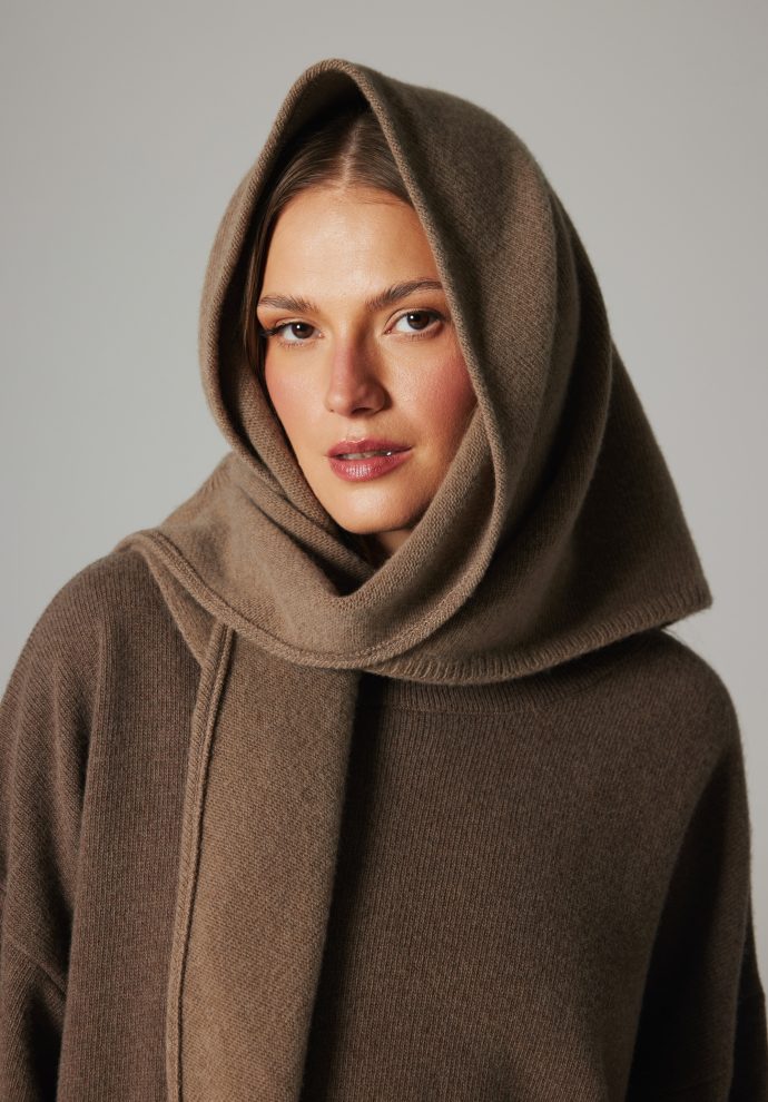wełniana chusta ines taupe