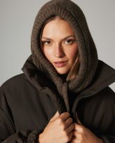 wełniana balaclava adele brązowa
